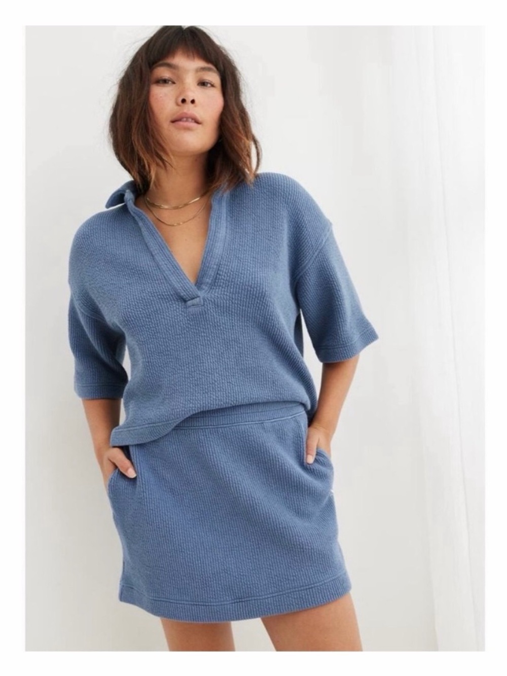 Aerie Wonder Two-Piece Skirt Set in Grey